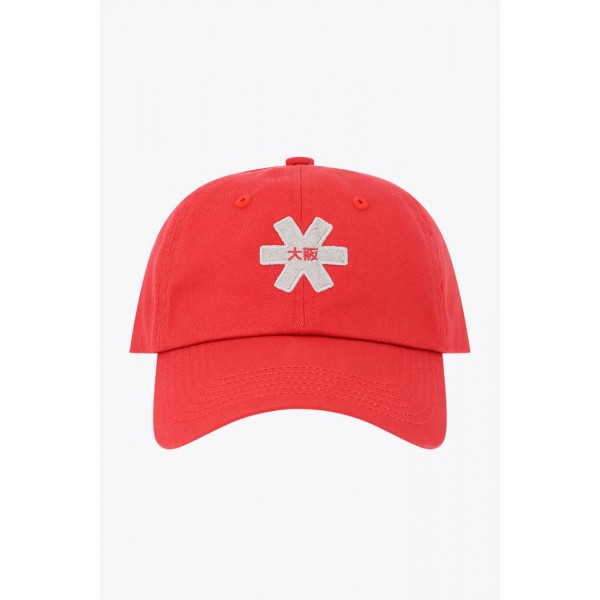 Osaka baseball cap twill rouge/gris